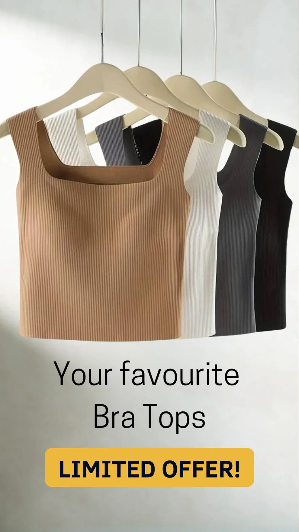Tank Top With In-Built Bra [Pack of 4]